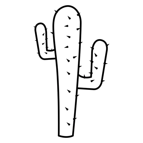 Cactus nopal icono natural — Vector de stock