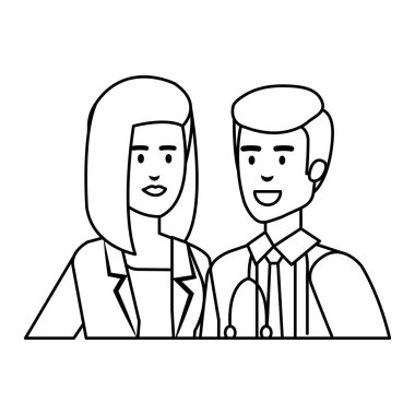 profesyoneller Doktorlar birkaç karakter avatarları