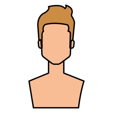 genç adam gömleksiz avatar karakter