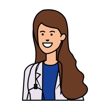 Steteskoplu profesyonel kadın doktor.