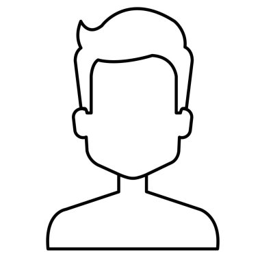 genç adam gömleksiz avatar karakter