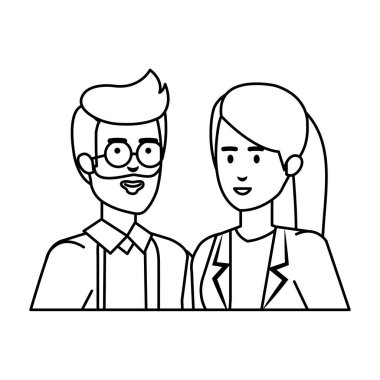 profesyoneller Doktorlar birkaç karakter avatarları