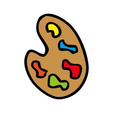 renkler palet izole simgesi