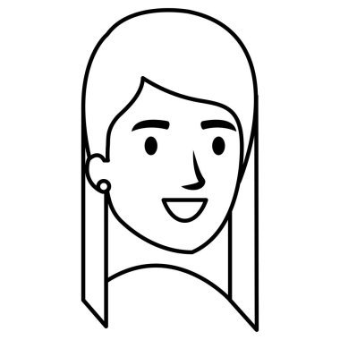 güzel bir kadın baş avatar karakter