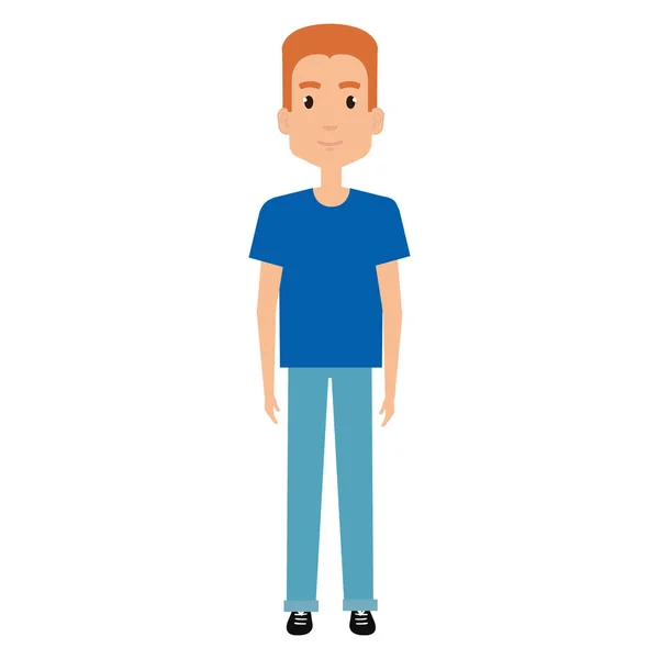 Young man avatar character — Stock Vector