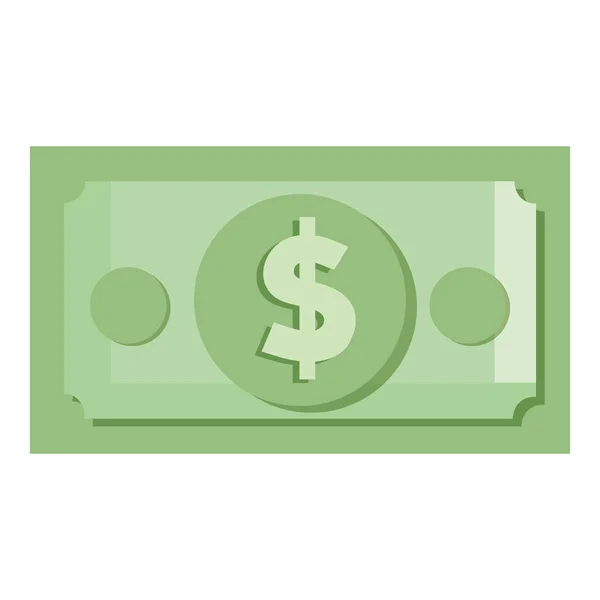 Bill dollar geld pictogram — Stockvector