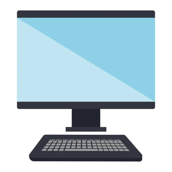 Ícone isolado computador desktop — Vetor de Stock