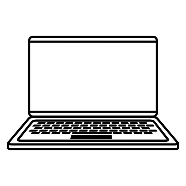 Computer laptop isolated icon — Stock Vector