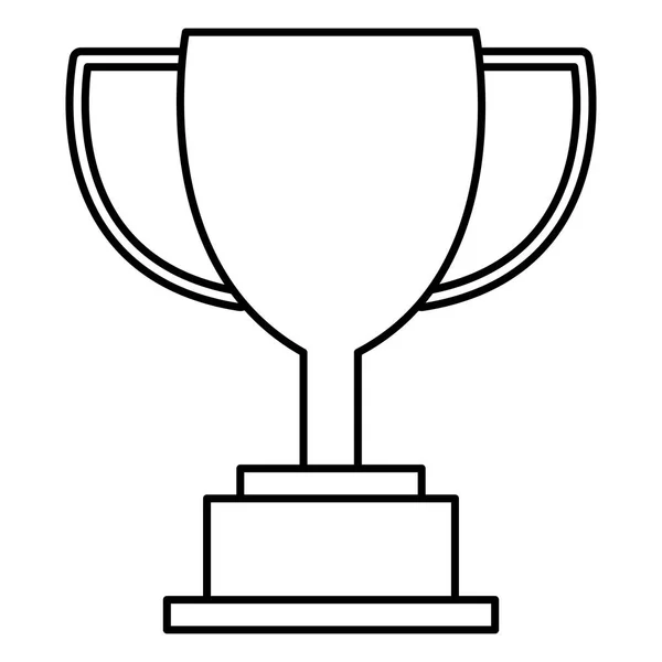Trofeo taza aislado icono — Archivo Imágenes Vectoriales