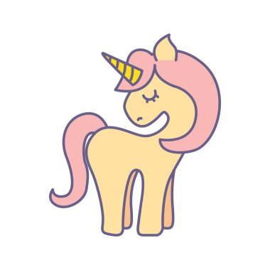 Sevimli fantezi Unicorn simgesi
