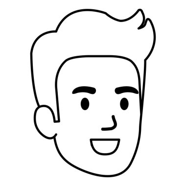 genç adam baş avatar karakter