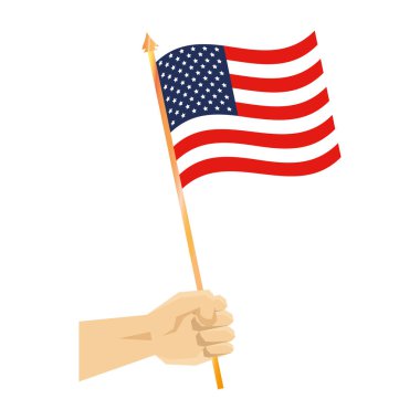 Amerika Birleşik Devletleri bayrağıyla el ele