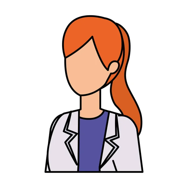 Professional female doctor character — Stock Vector