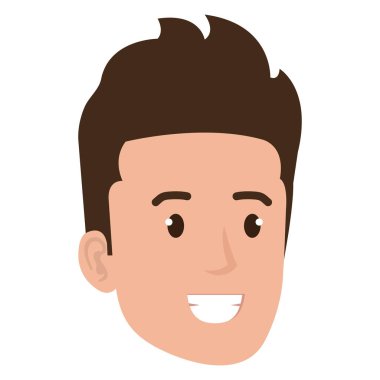 genç adam baş avatar karakter
