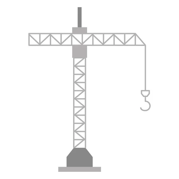 Torre de grúa icono aislado — Vector de stock