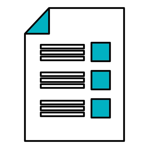 Document papier icône isolée — Image vectorielle