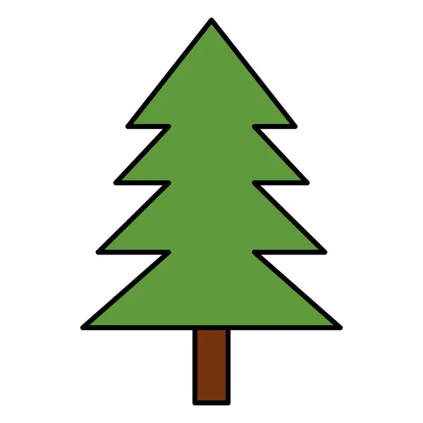 Pine tree plantaardige natuurlijke pictogram — Stockvector