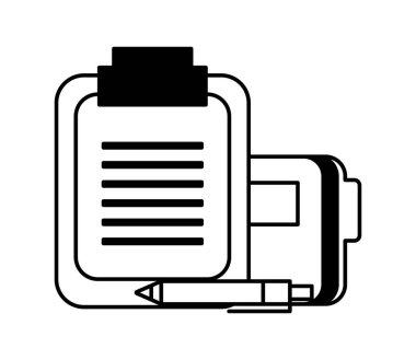 klasör ve kalem ile pano denetim listesi