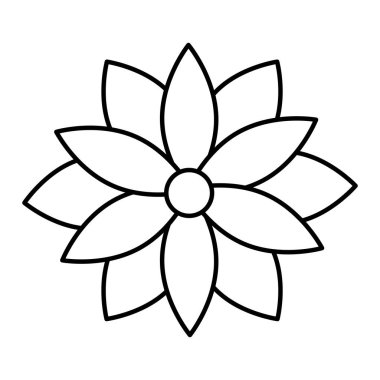 Dekoratif simgesi ile güzel çiçek yaprakları