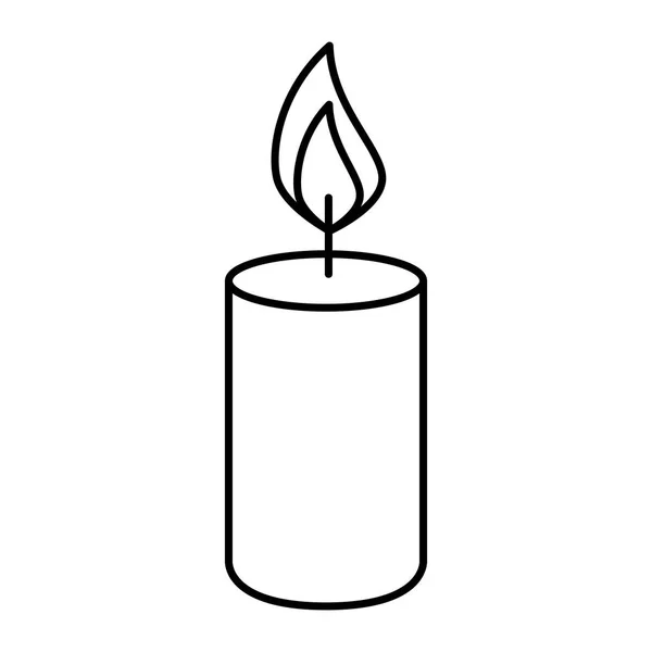 Свічка вогонь ізольована значок — стоковий вектор