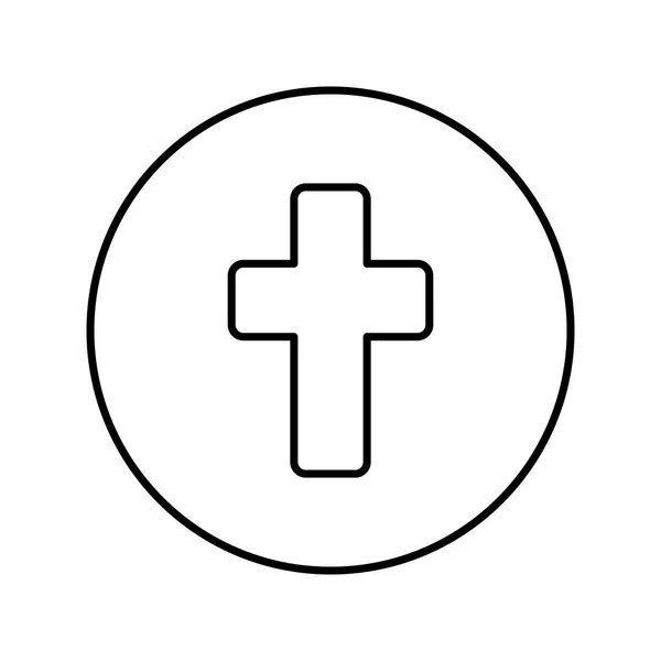 Prima comunione croce icona — Vettoriale Stock