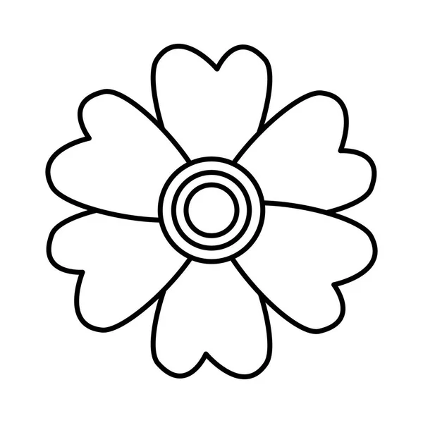 Hermoso icono decorativo flor — Archivo Imágenes Vectoriales