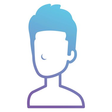 genç adam gömleksiz avatar karakter