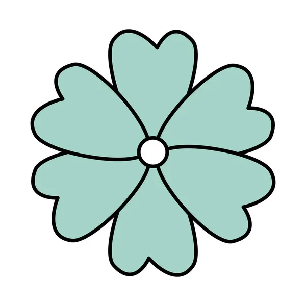 Beautiful flower decorative icon — Stock Vector