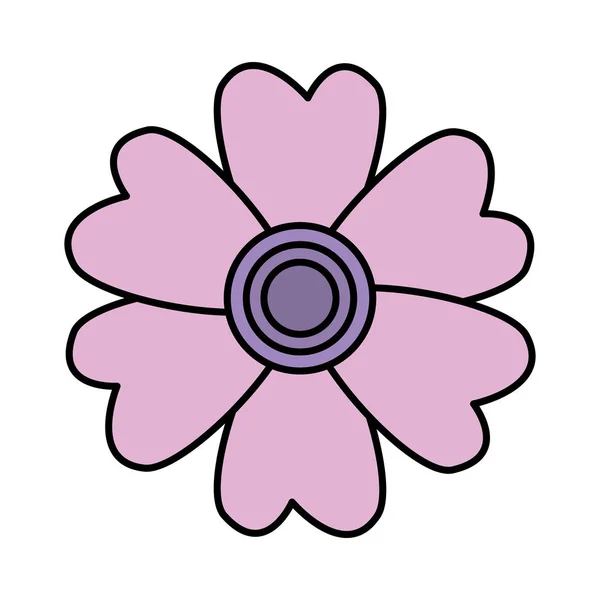 Beautiful flower decorative icon — Stock Vector