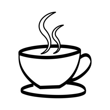 Kahve fincanı izole edilmiş ikon içer