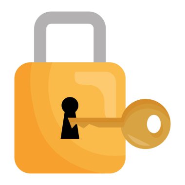 güvenli güvenli asma kilit ile anahtar