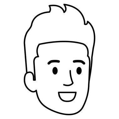 genç adam baş avatar karakter