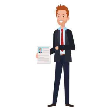 müfredat avatar karakter ile işadamı