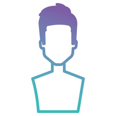 genç adam gömleksiz avatar karakter