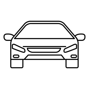 Araba sedan açık araç simgesini
