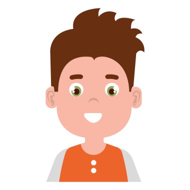 Mutlu küçük çocuk karakteri