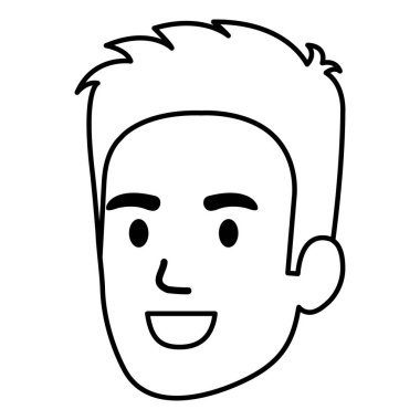 genç adam baş avatar karakter