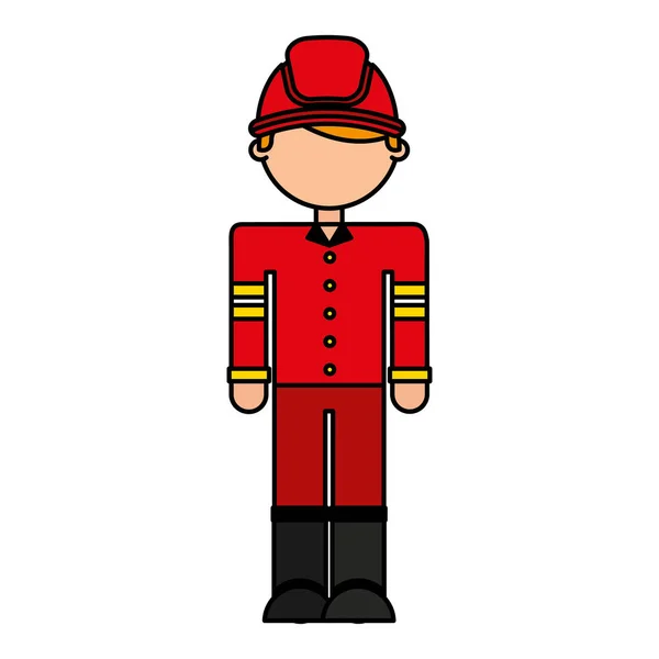 Fireman avatar character icon — Stock Vector