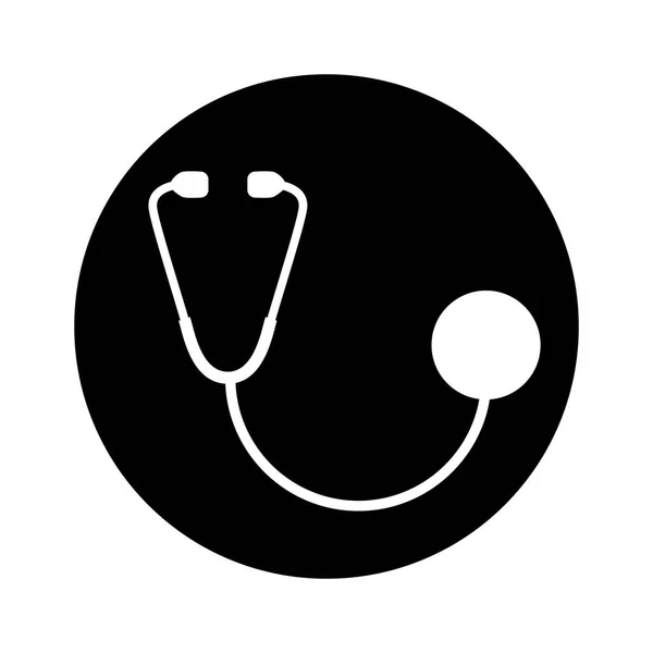 Estetoscopio médico aislado icono — Archivo Imágenes Vectoriales
