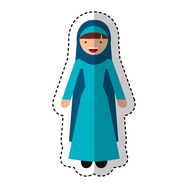 Mujer musulmana carácter avatar — Vector de stock