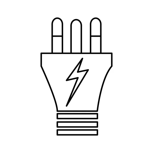 Przewód kabel energia ikona wtyczki — Wektor stockowy