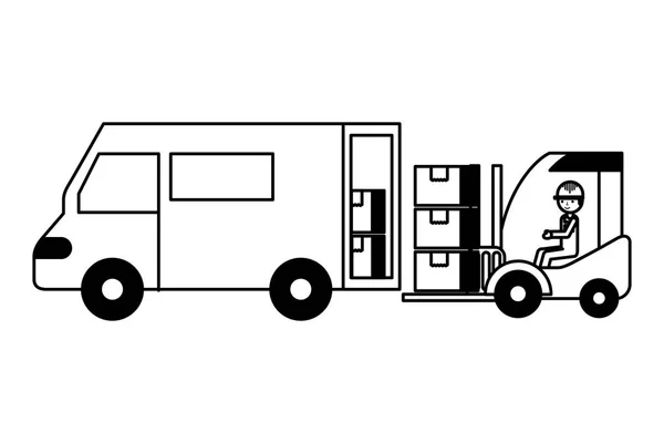 Livraison logistique entrepôt — Image vectorielle