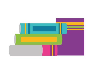 kitap yığılmış okul malzemeleri