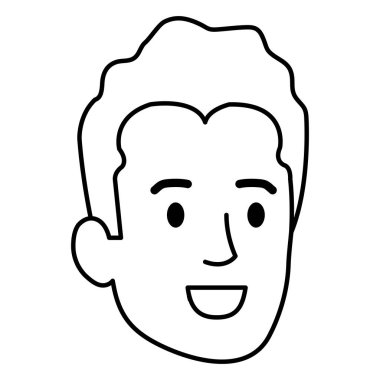 genç adam baş avatar karakter