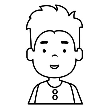 Mutlu küçük çocuk karakteri