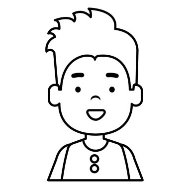 Mutlu küçük çocuk karakteri