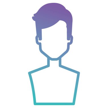 genç adam gömleksiz avatar karakter