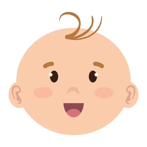 Face of cute little baby boy isolated icon Stock Vector Image by ©yupiramos  #351822512