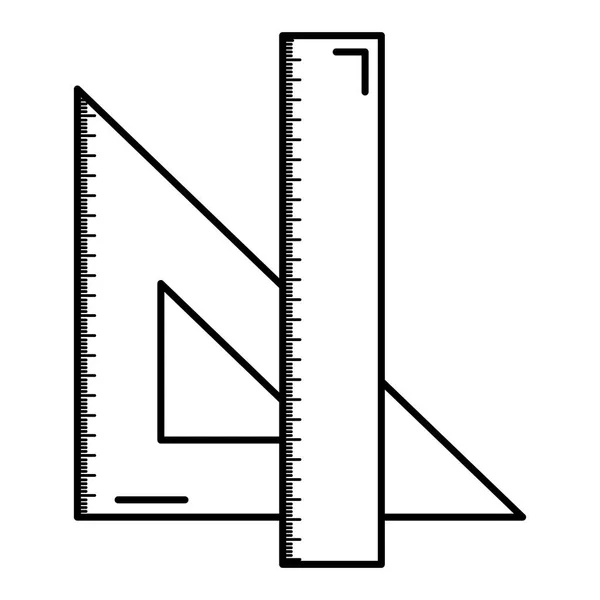 Háromszög geometriai szabályok iskola — Stock Vector