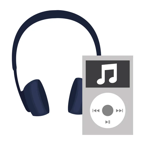 Mp3-Player mit Kopfhörer — Stockvektor